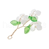 Plastic with Acrylic & Copper Wire Pendants PALLOY-JF03601-03-4