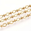 304 Stainless Steel Textured Oval Link Chains CHS-N005-06B-G-1