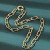 Brass Paperclip Chain Necklaces NJEW-A042-14G-5