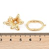 Brass Micro Pave Clear Cubic Zirconia Fold Over Clasps KK-U043-17G-3