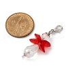 Angel Glass Pendant Decorations HJEW-JM03468-3