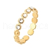 304 Stainless Steel Rhinestone Open Cuff Rings RJEW-M070-02G-02-2