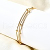 304 Stainless Steel Satellite Chains Multi-strand Bracelets for Women BJEW-V012-05G-3
