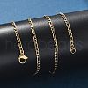Ion Plating(IP) 304 Stainless Steel Figaro Chain Necklaces STAS-K168-02G-3