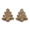 Christmas Tree Polymer Clay Rhinestone Beads CLAY-NH0001-14B-1