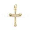 Brass Micro Pave Cubic Zirconia Pendants KK-Z100-29G-1
