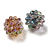 UV Plating Iridescent Transparent Acrylic Beads X-MACR-M031-01-3