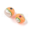 Natural Keshi Pearl with Cubic Zirconia Enamel Beads PEAR-G014-06F-2