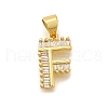 Rack Plating Brass Micro Pave Cubic Zirconia Pendants KK-L226-100G-F-1