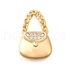 Brass Micro Pave Cubic Zirconia Pendants KK-C096-12G-1