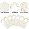 CRASPIRE 1 Set Wooden Baby Closet Divider WOOD-CP0001-07-3