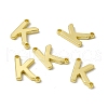 Rack Plating Brass Letter Connector Charms KK-C007-38G-K-1
