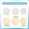 DICOSMETIC 160Pcs 2 Colors 201 Stainless Steel Stamping Blank Tag Pendants STAS-DC0012-52-2