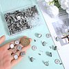 SOFPLATE 100Pcs Flat Round Stainless Steel Stud Earring Settings STAS-SP0001-61D-P-3