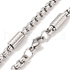 Non-Tarnish 304 Stainless Steel Box Chain Necklaces NJEW-R266-09B-P-1