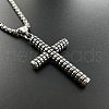 Stainless Steel Classic Cross Pendant Necklaces for Men HH4351-1
