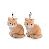 Flocky Acrylic Pendants FIND-A044-01E-1