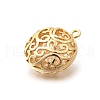 Brass with Cubic Zirconia Pendants KK-E792-28G-01-2