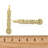 Brass Micro Pave Clear Cubic Zirconia Pendants KK-R159-03B-G-3