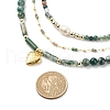 3Pcs 3 Style Brass Heart Locket Pendant Necklaces Set NJEW-JN04072-5