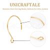 Unicraftale 50Pcs Ion Plating(IP) 304 Stainless Steel Earring Hooks STAS-UN0058-52-5