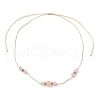 Adjustable Round Natural Carnelian & Cat Eye & Dyed Natural Malaysia Jade Rondelle Beaded Braided Necklaces NJEW-JN05322-4