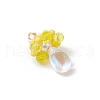 Glass Seed Beaded Jellyfish Pendants PALLOY-MZ00706-03-3
