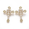 Brass Micro Pave Cubic Zirconia Pendants ZIRC-F115-08G-1