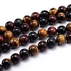 Natural Gemstone Round Bead Strands G-J303-13-8mm-1