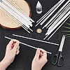 Olycraft 30Pcs ABS Plastic Round Tube KY-OC0001-44B-3