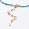 Natural Howlite Pendant Necklaces NJEW-K108-17-04-3