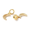 Brass Cubic Zirconia European Dangle Charms KK-B037-29G-2