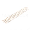 Handmade cultured Freshwater Pearl Beaded Chains AJEW-JB00949-01-2