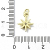 Brass Micro Pave Clear Cubic Zirconia Charms KK-H475-59G-03-3