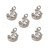 Brass Micro Pave Cubic Zirconia Pendants KK-E068-VB015-4