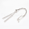 Adjustable Brass Micro Pave Cubic Zirconia Chain Bracelet Making ZIRC-T004-39P-2