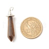 Natural Mixed Gemstone Pointed Pendants PALLOY-JF01507-3