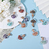 Heart Glass Bottle Pendants PALLOY-CA00004-4