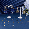 Beebeecraft 20Pcs Flat Round Brass Stud Earring Findings KK-BBC0013-96B-4