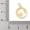 925 Sterling Silver Pave Clear Cubic Zirconia Ring with Star Pendants STER-R013-10G-3
