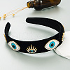 Retro Rhinestone Enamel Evil Eye Hair Bands PW-WG54463-02-1