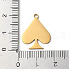 201 Stainless Steel Pendants STAS-D041-09G-3