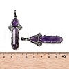 Natural Amethyst Sword Big Pendants G-Q163-08AS-03-3
