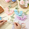 4Pcs 4 Colors Cotton Yarn Pendant Decorations HJEW-FG0001-21-3