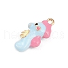 Alloy Enamel Animal Cartoon Pendants PALLOY-R158-02LG-03-2