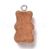 Flocky Resin Pendants RESI-D052-01E-2