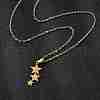 Star 201 Stainless Steel Pendant Necklaces & Stud Earrings Sets for Women SJEW-Q025-02G-2
