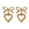 304 Stainless Steel Dangle Stud Earrings EJEW-Q040-02A-G-2