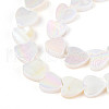 Electroplated Natural Freshwater Shell Beads Strands SSHEL-T017-30-3
