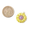 Handmade Polymer Clay and Evil Eye Lampwork and Glass Round Pendants PALLOY-MZ00638-03-2